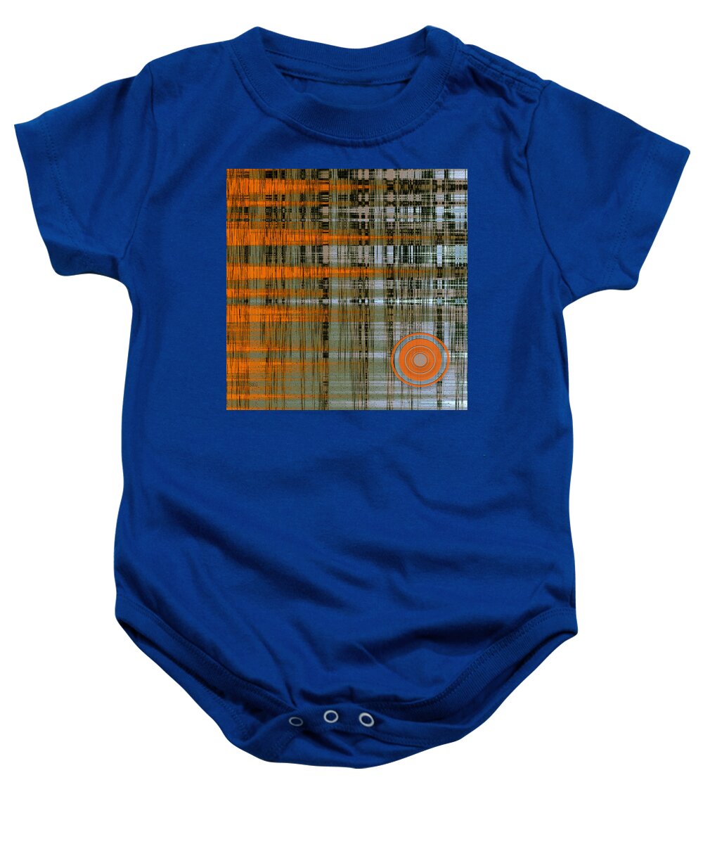 Reflection Baby Onesie featuring the digital art Reflection With Sun by Ben and Raisa Gertsberg