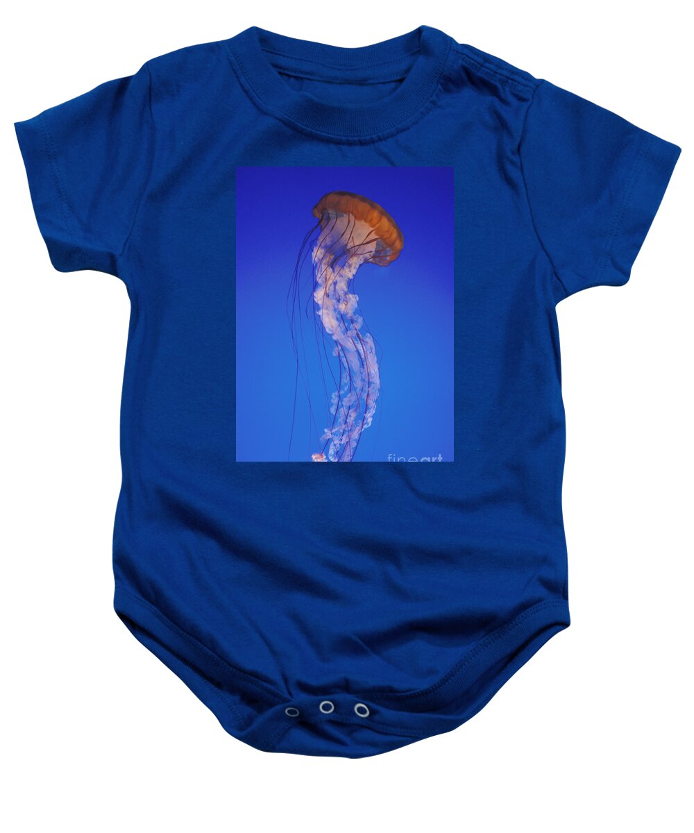 Animal Baby Onesie featuring the photograph Sea Nettle Jellyfish by Mark Harmel
