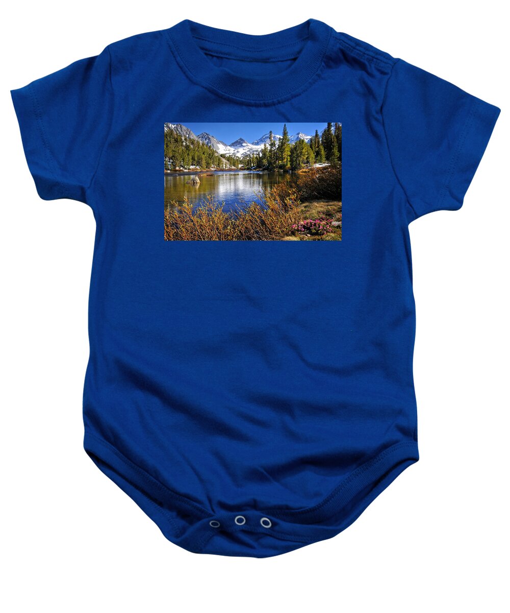 Little Lakes Valley Baby Onesie featuring the photograph Signs of Spring by Lynn Bauer