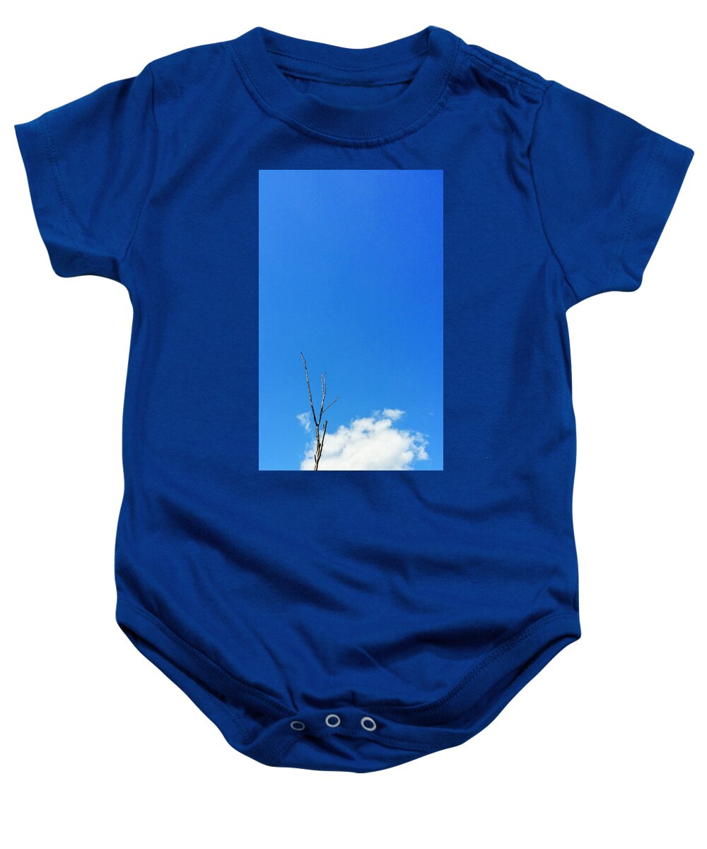 Solitude Baby Onesie featuring the painting Solitude - Blue Sky Art By Sharon Cummings by Sharon Cummings