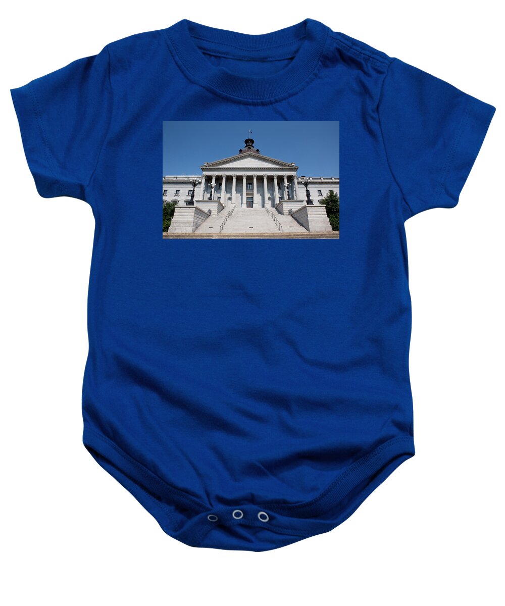 Architecture Baby Onesie featuring the photograph South Carolina State Capital Building by Kyle Lee