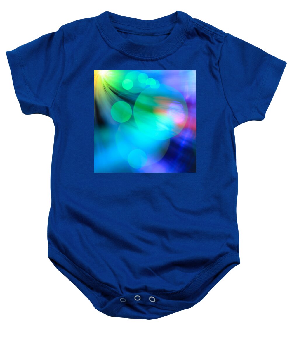 Abstract Baby Onesie featuring the photograph Strangers In The Night by Dazzle Zazz