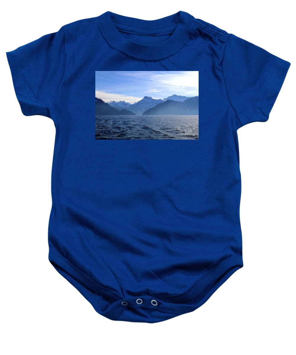 Panoramic Baby Onesie featuring the photograph Swiss Alps 2 by Amanda Mohler