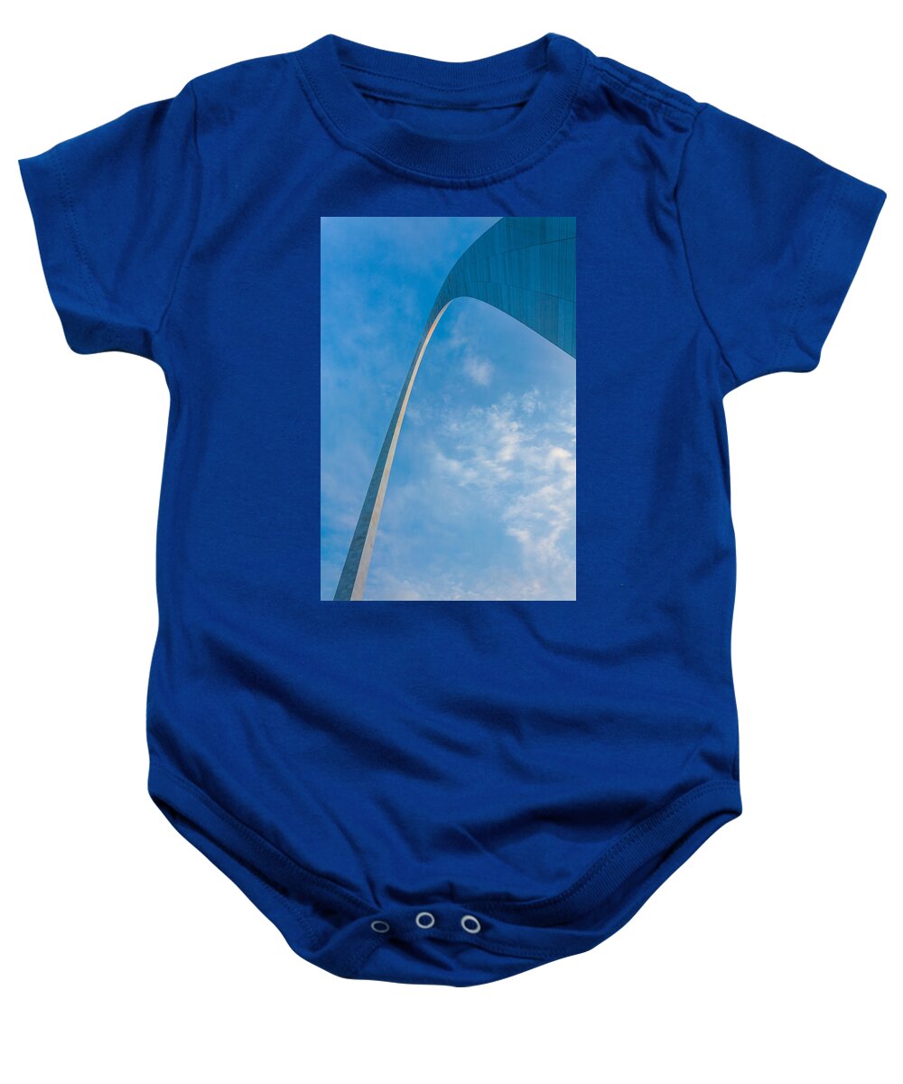 Abstract Baby Onesie featuring the photograph The Gateway Arch by Semmick Photo