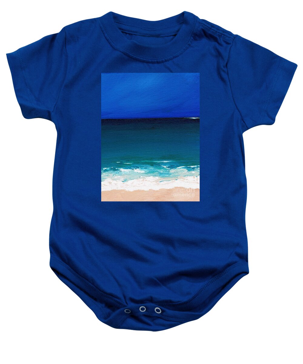 Seashore Baby Onesie featuring the painting The Tide Coming In by Frances Marino