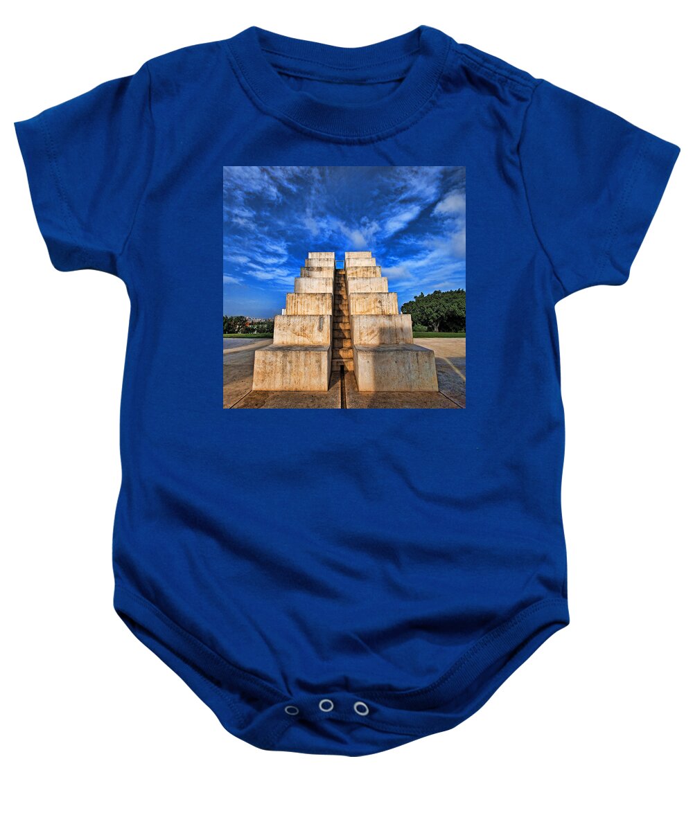 Israel Baby Onesie featuring the photograph The white city by Ron Shoshani