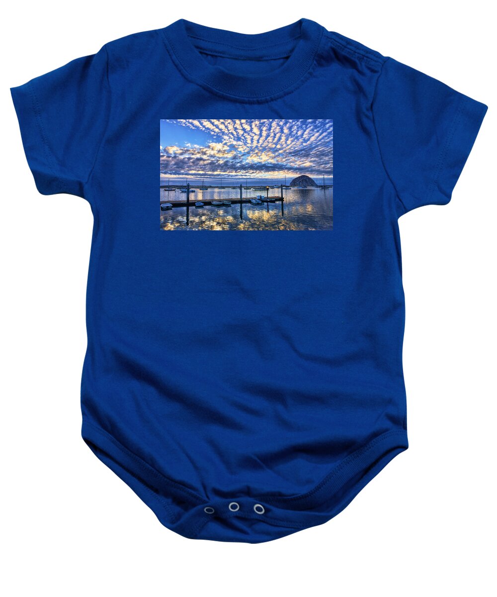 Morro Bay Baby Onesie featuring the photograph Tidelands Park Reflections by Beth Sargent