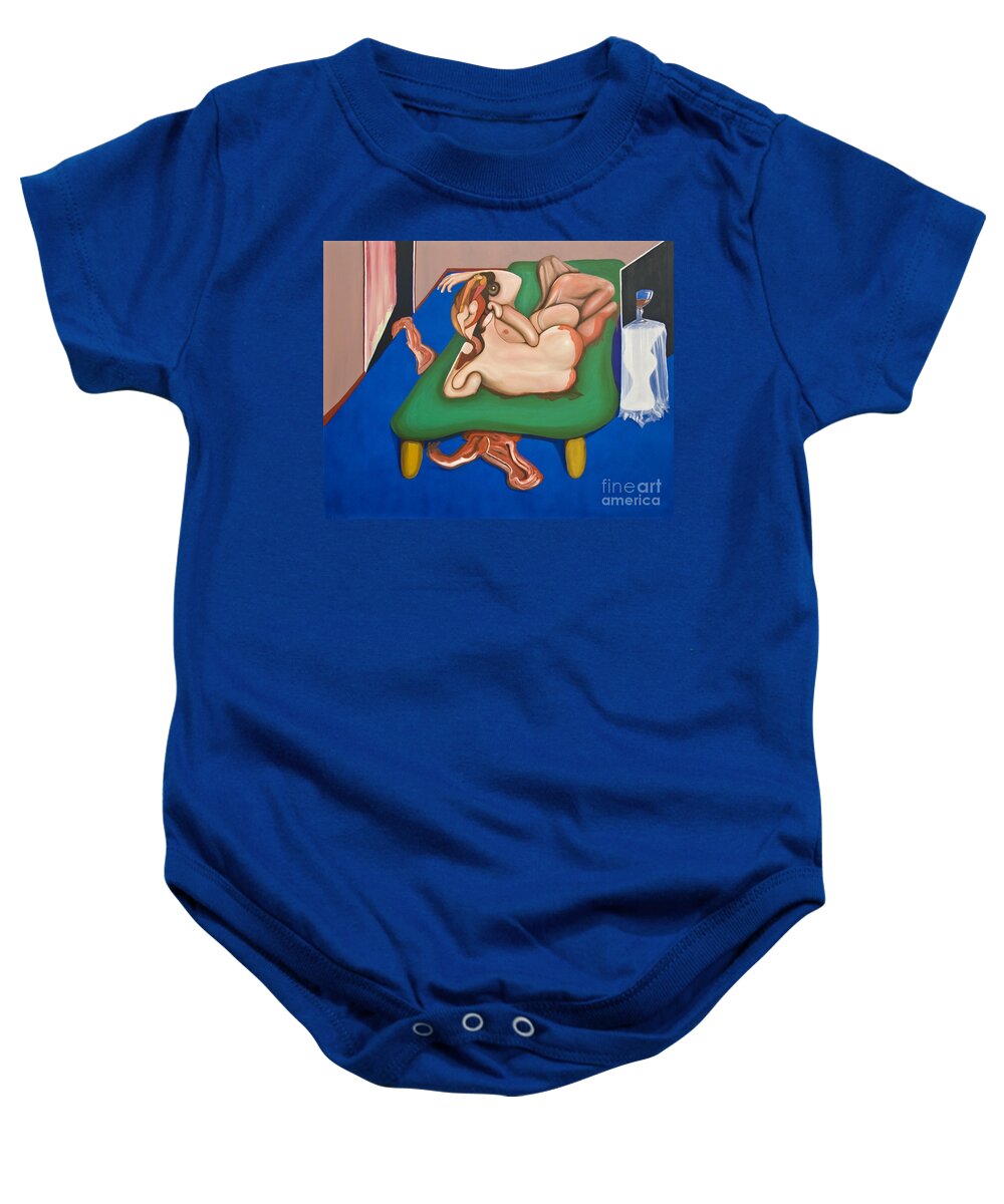 Dali Baby Onesie featuring the painting To Better Times by James Lavott