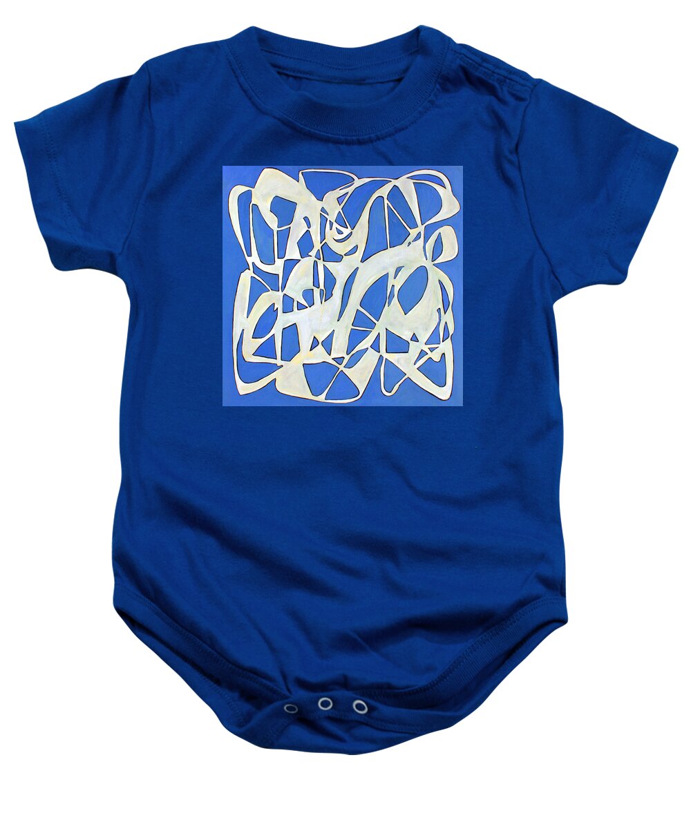 Abstract Baby Onesie featuring the painting Untitled #39 by Steven Miller