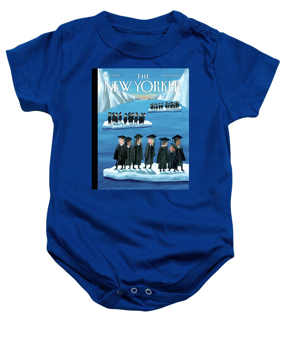 College Baby Onesie featuring the painting Adrift by Mark Ulriksen