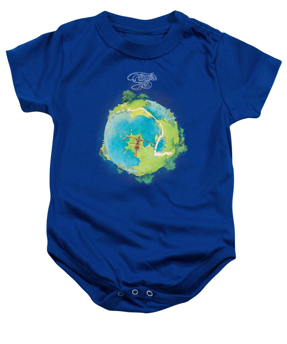  Baby Onesie featuring the digital art Yes - Fragile Cover by Brand A