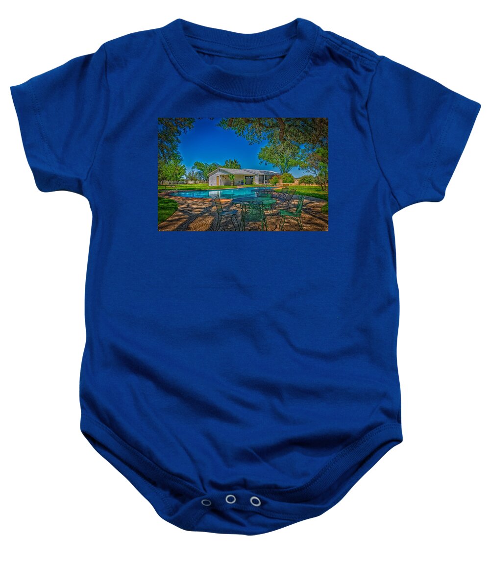Lbj Baby Onesie featuring the photograph L B J Ranch House #1 by Mountain Dreams
