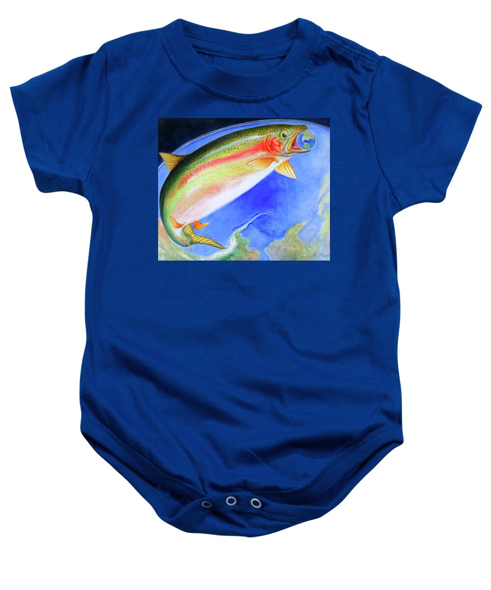 Endangered Species Baby Onesie featuring the painting Earth Home by Gregg Caudell