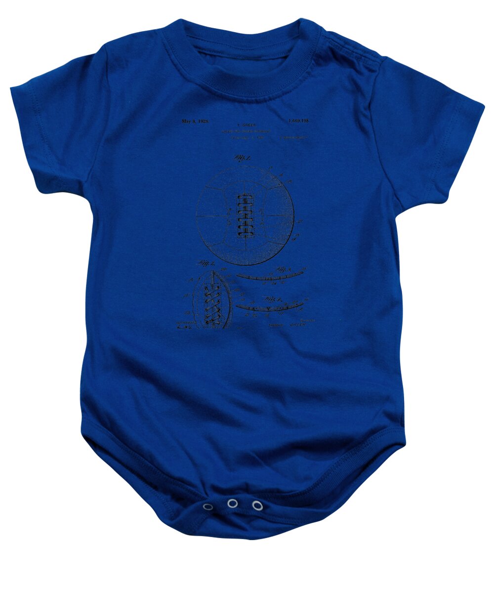 Soccer Baby Onesie featuring the photograph Soccer Ball Patent 1928 #2 by Chris Smith