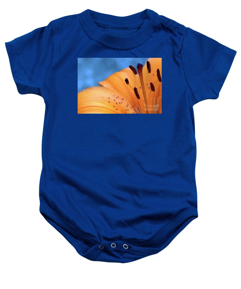 Flora Baby Onesie featuring the photograph Tiger Bright by Baggieoldboy