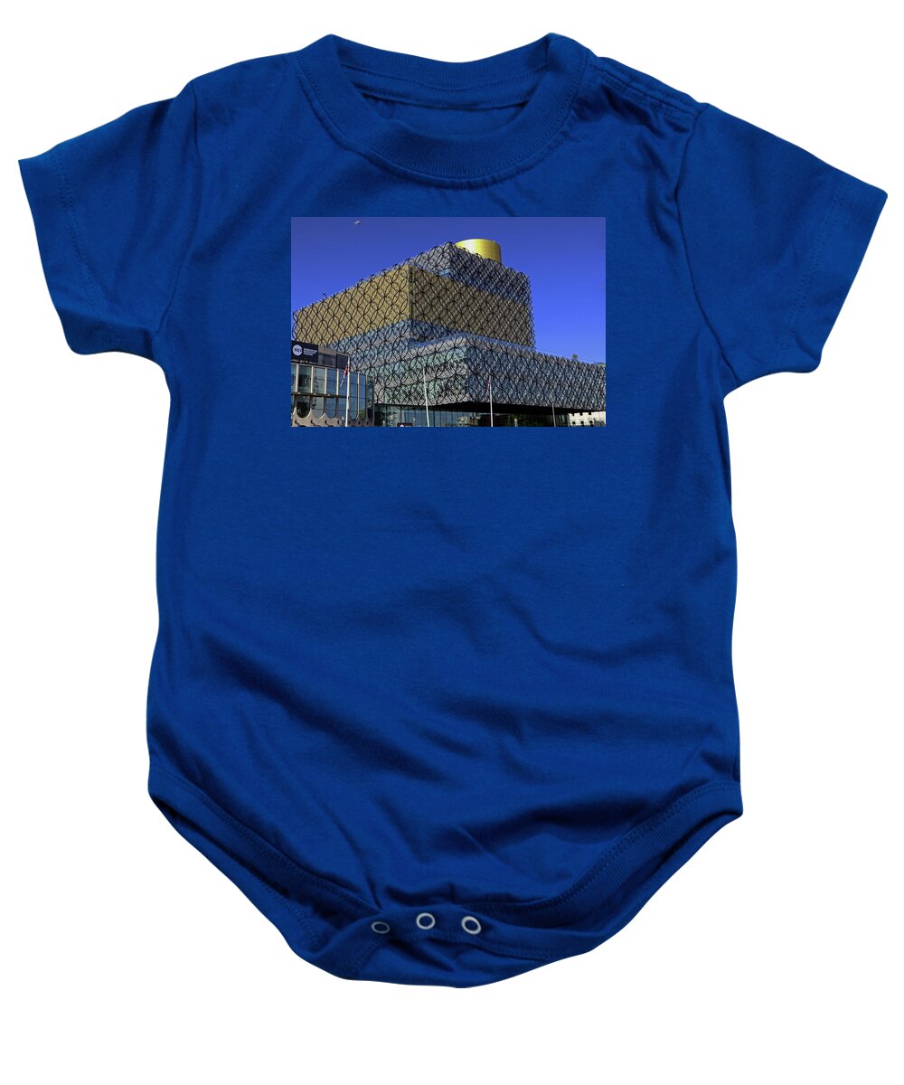Birmingham Library Baby Onesie featuring the photograph Birmingham Library #2 by Tony Murtagh