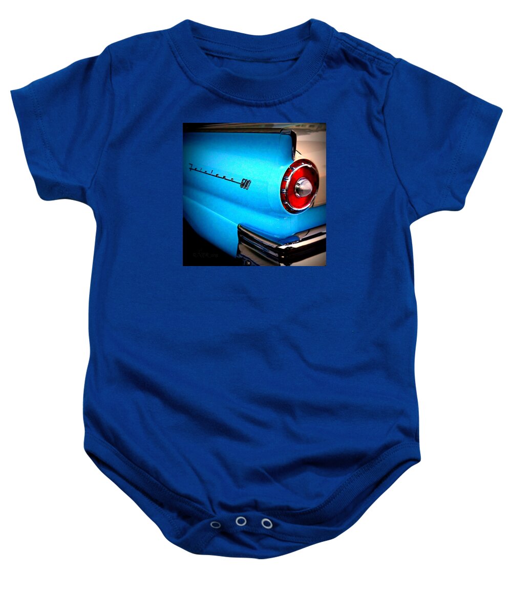 Ford Baby Onesie featuring the photograph 57 Ford Fairlane by Nick Kloepping