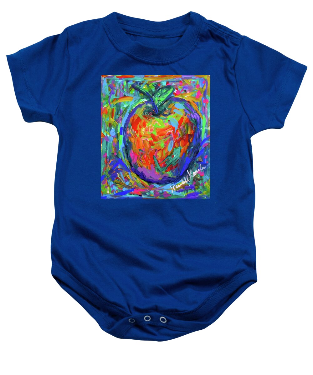 Apple Baby Onesie featuring the painting Apple Splash by Kendall Kessler