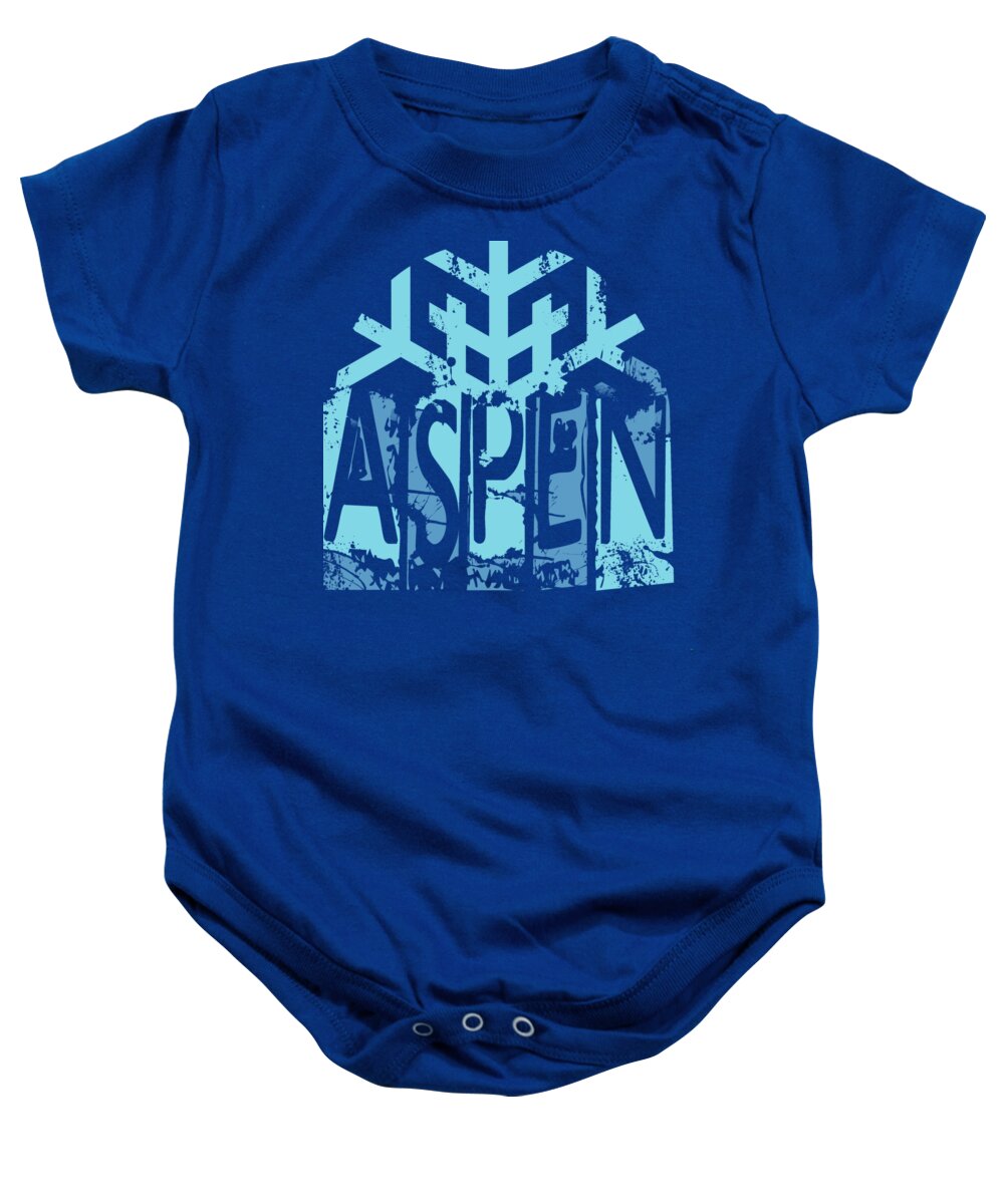 Aspen Baby Onesie featuring the digital art Aspen by David G Paul