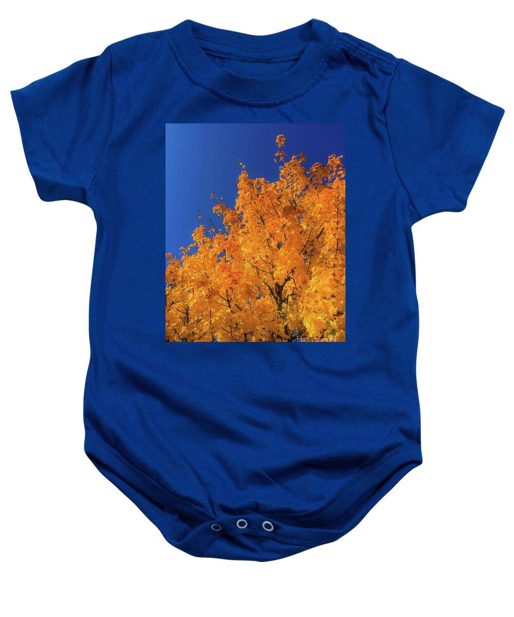  Portland Baby Onesie featuring the photograph Autumns Feeling Blue by Marcel Stevahn