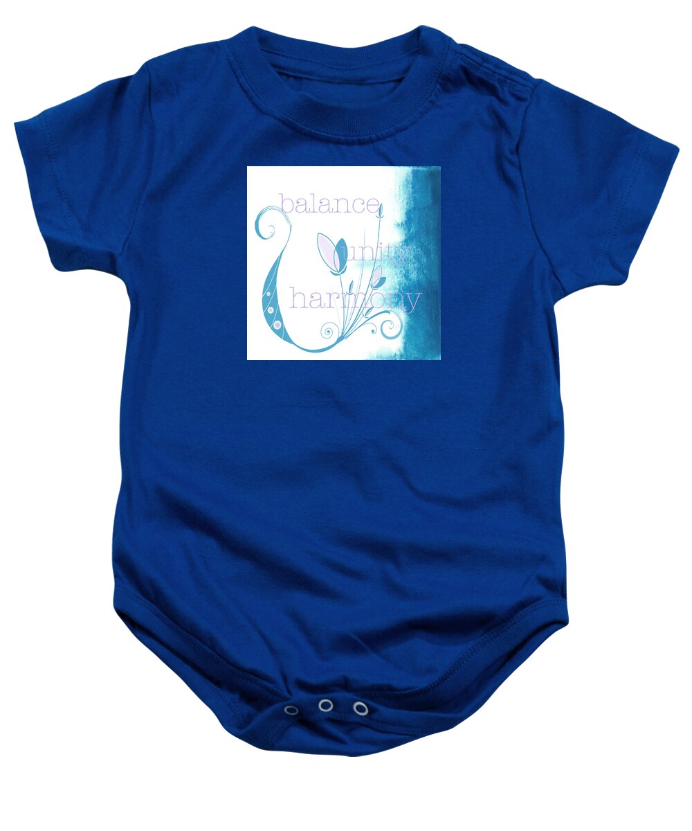 Relax Baby Onesie featuring the painting Balance by Kandy Hurley