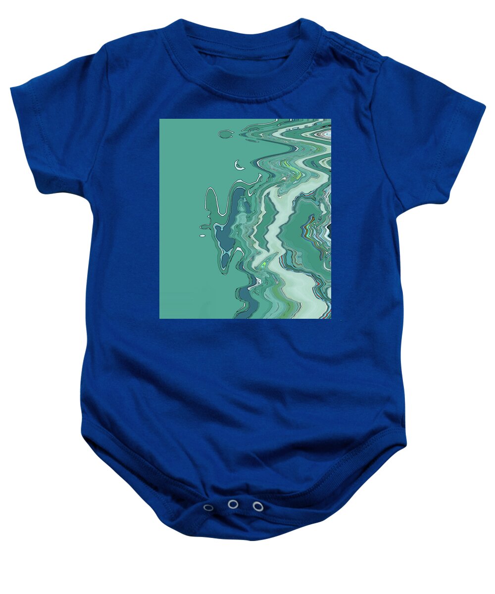 Abstract Baby Onesie featuring the digital art Birds Eye View by Gina Harrison