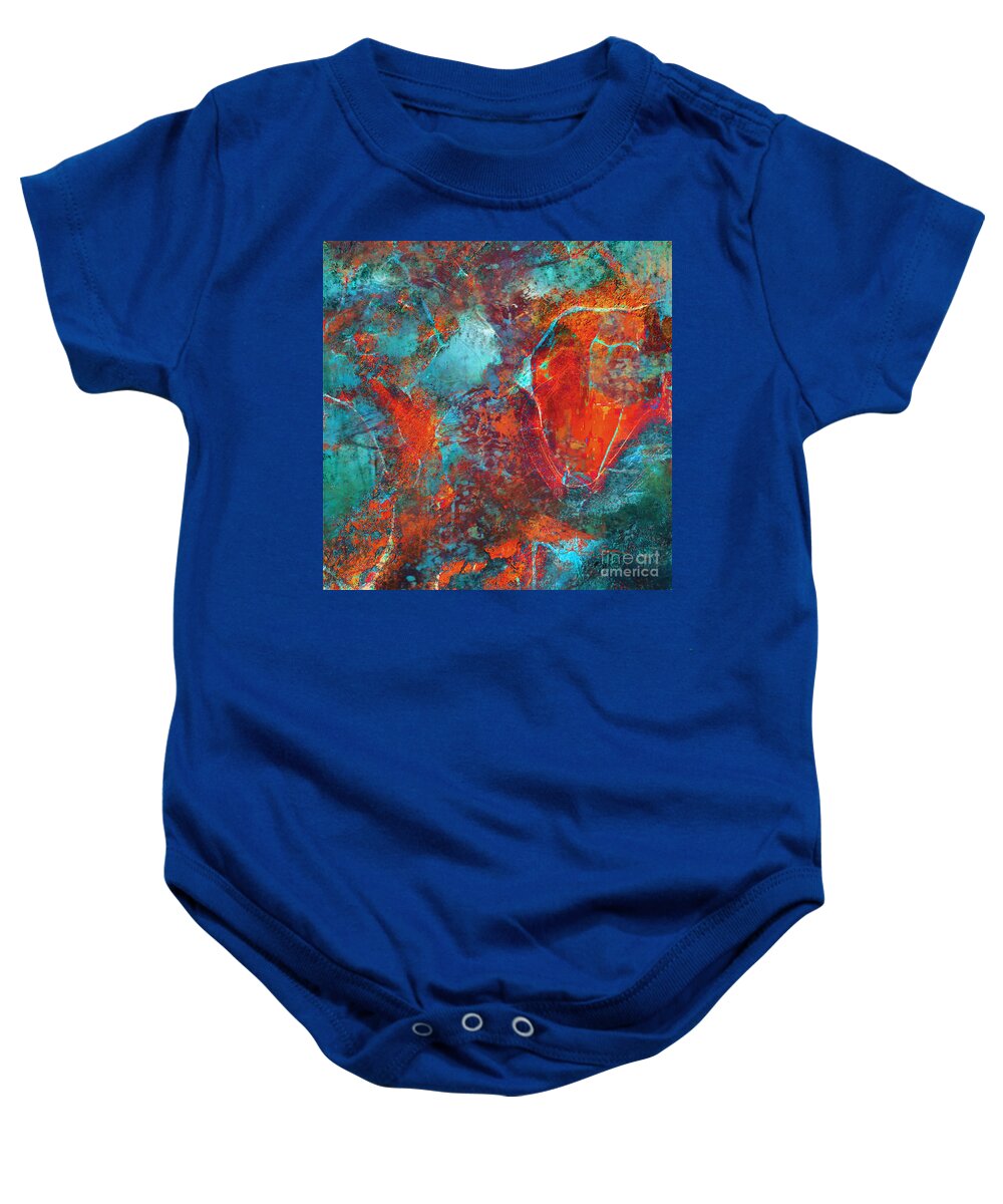 Painting Baby Onesie featuring the painting Birth Of Universe by Angie Braun