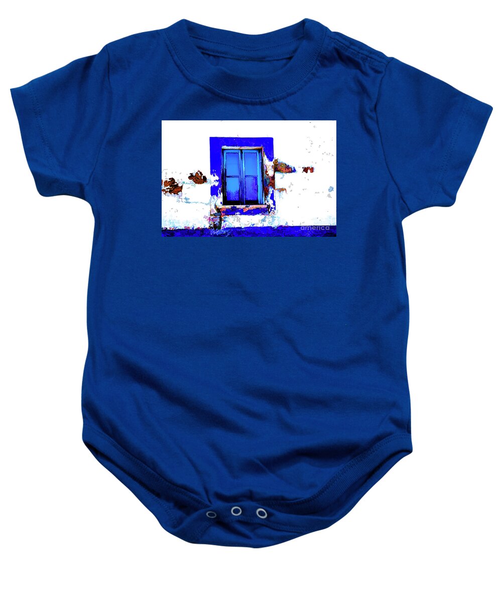 Windows Cityscapes Baby Onesie featuring the digital art Blue Color by Rick Bragan
