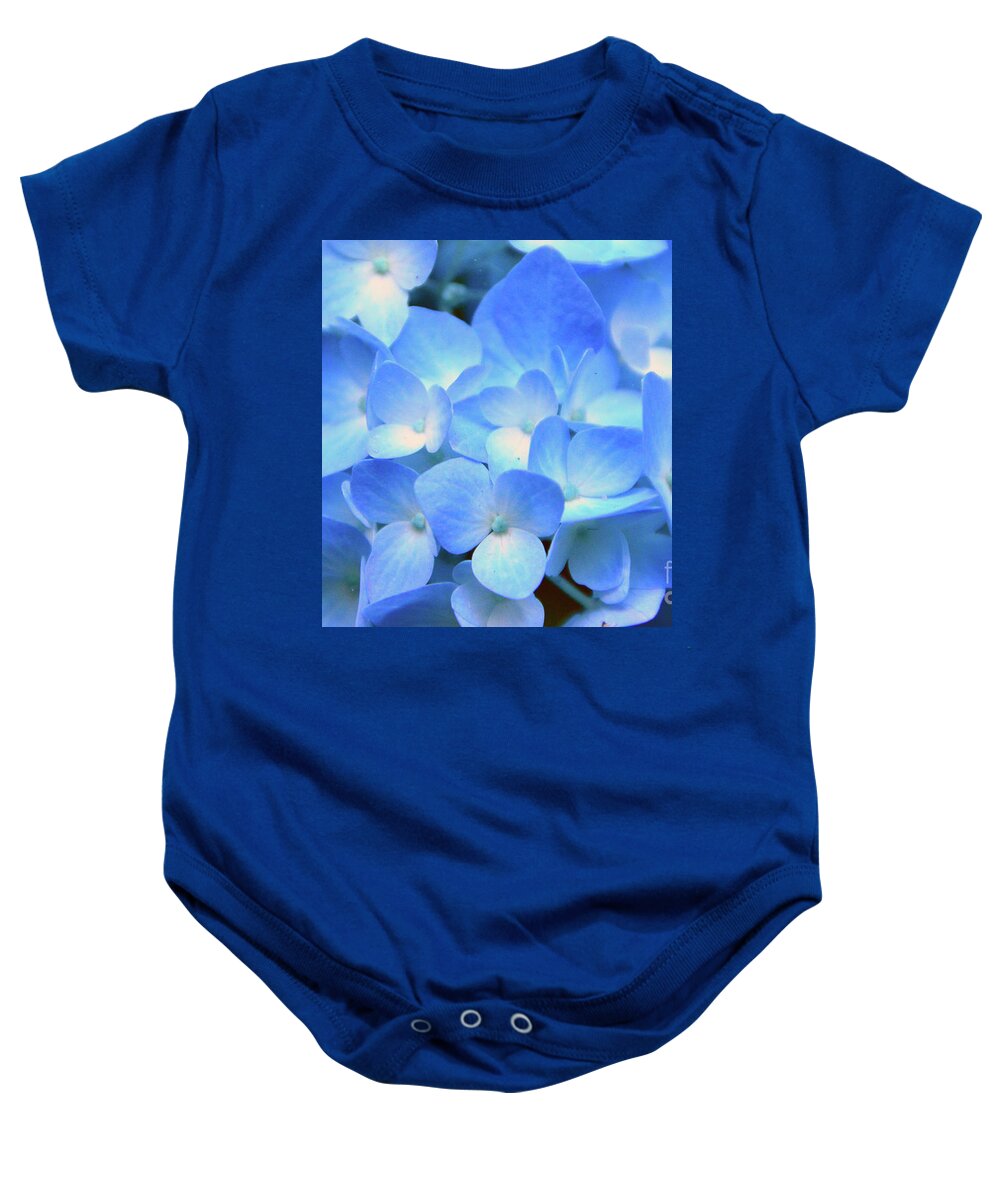 Flower Baby Onesie featuring the photograph Blue Hydrangea by Brian O'Kelly