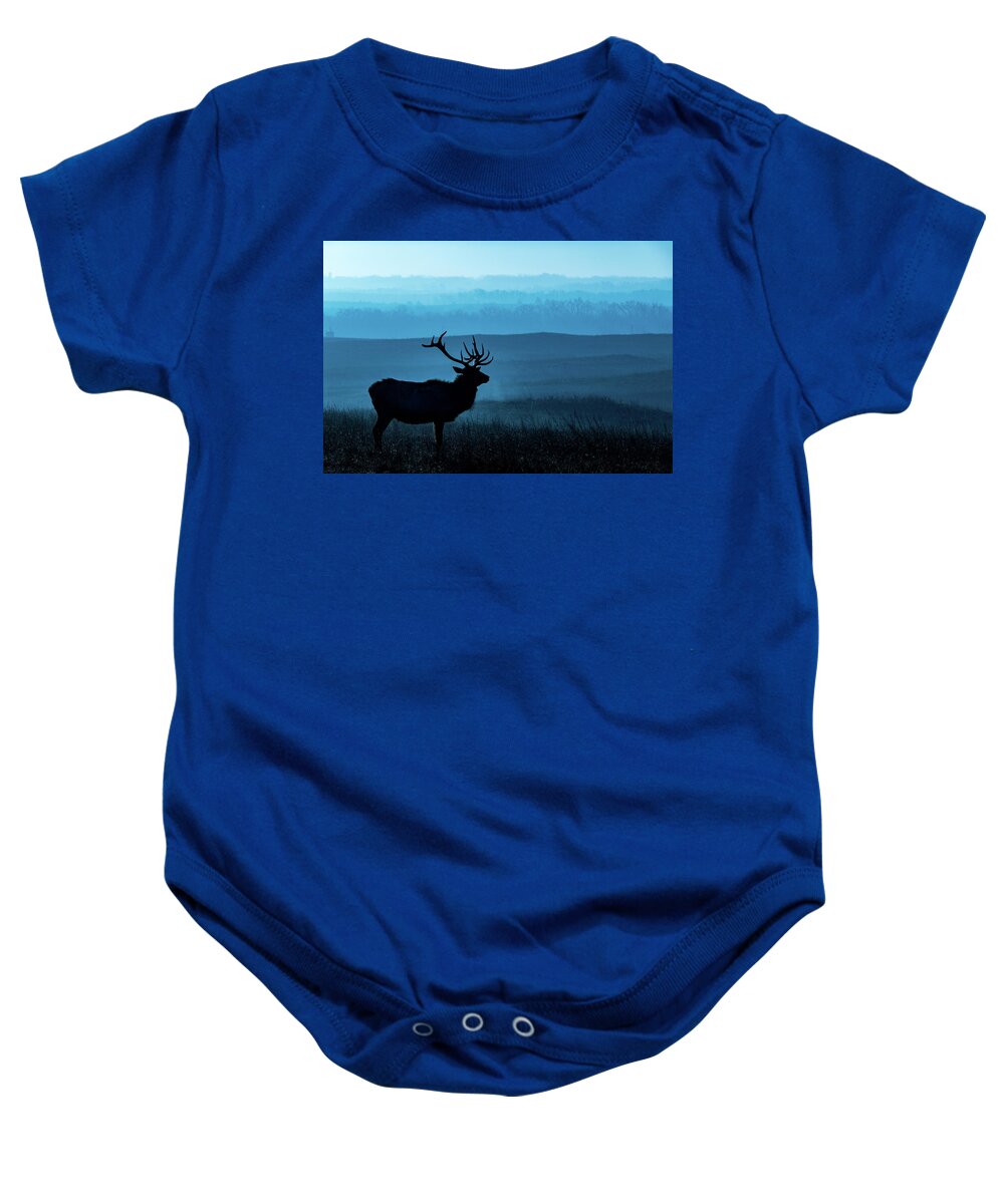 Jay Stockhaus Baby Onesie featuring the photograph Blue Sunrise by Jay Stockhaus