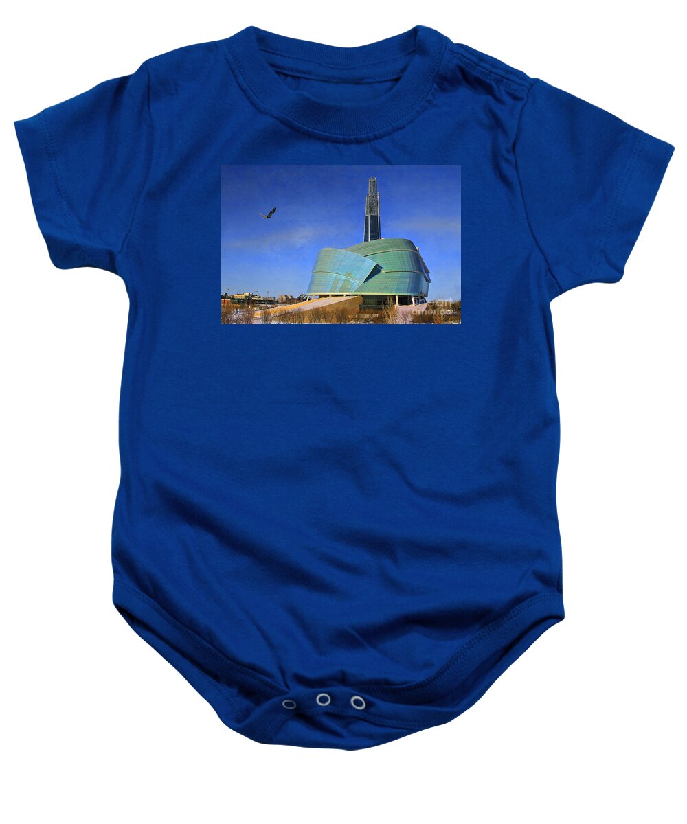 Architecture Baby Onesie featuring the photograph Canadian Museum for Human Rights by Teresa Zieba