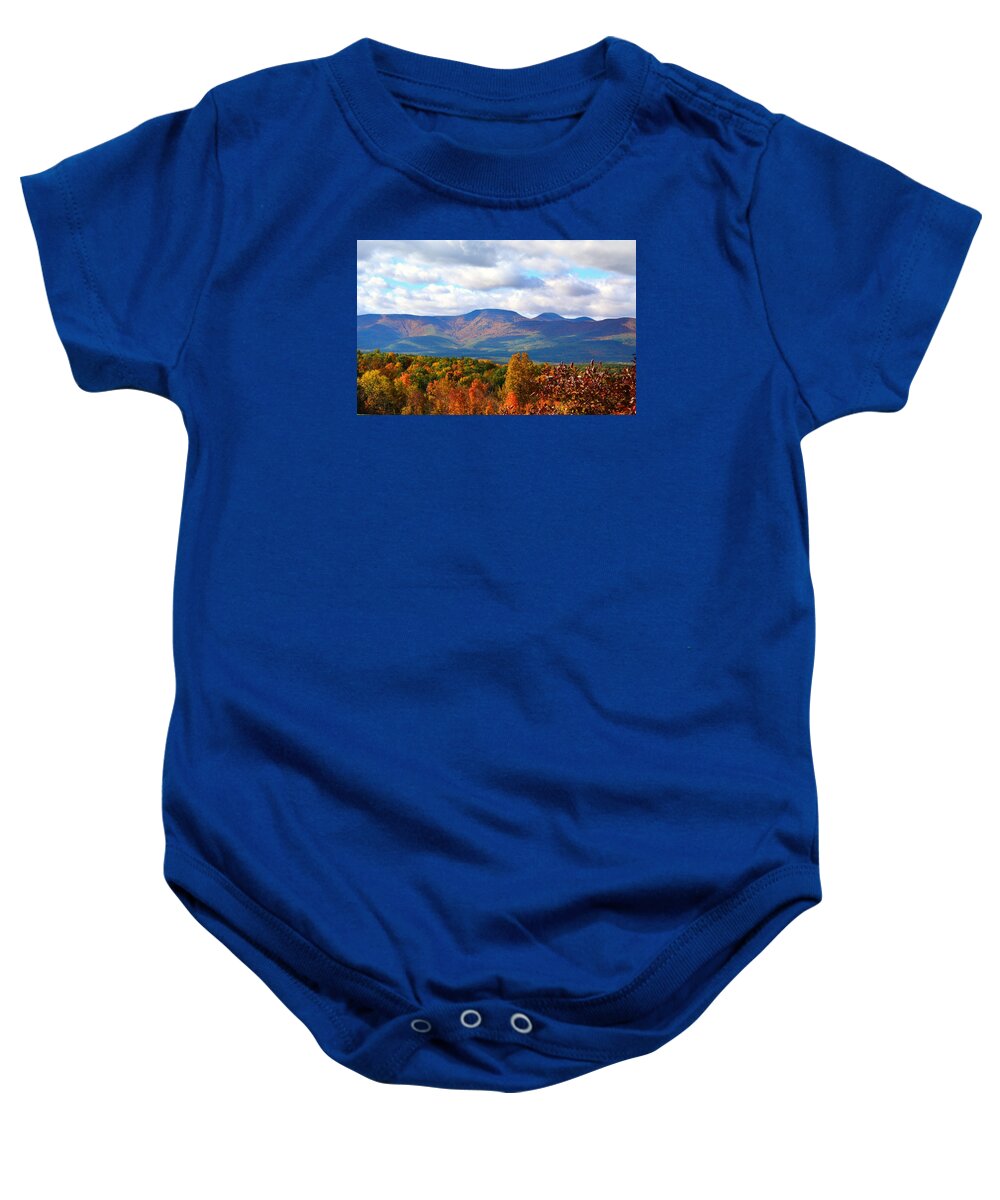 Fall Baby Onesie featuring the photograph Catskill Mountains Autumn by Judy Genovese