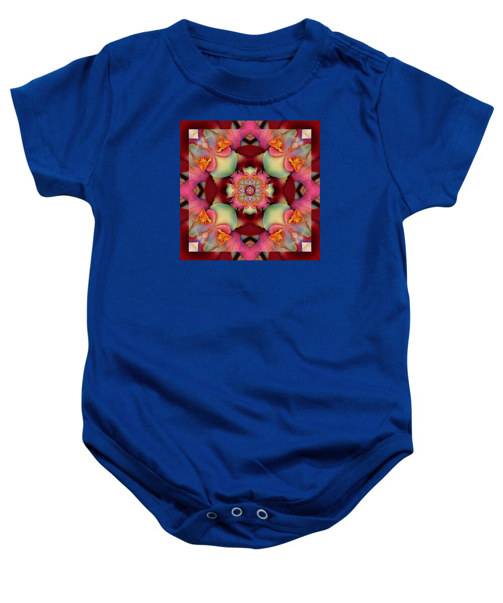 Yoga Art Baby Onesie featuring the photograph CenterPeace by Bell And Todd