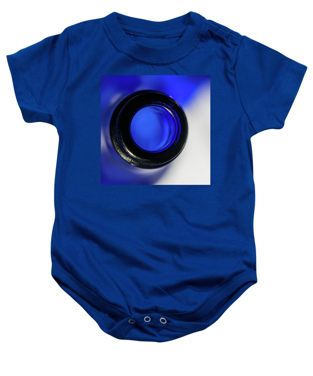 Blue Baby Onesie featuring the photograph Circle in Blue by Liz Albro