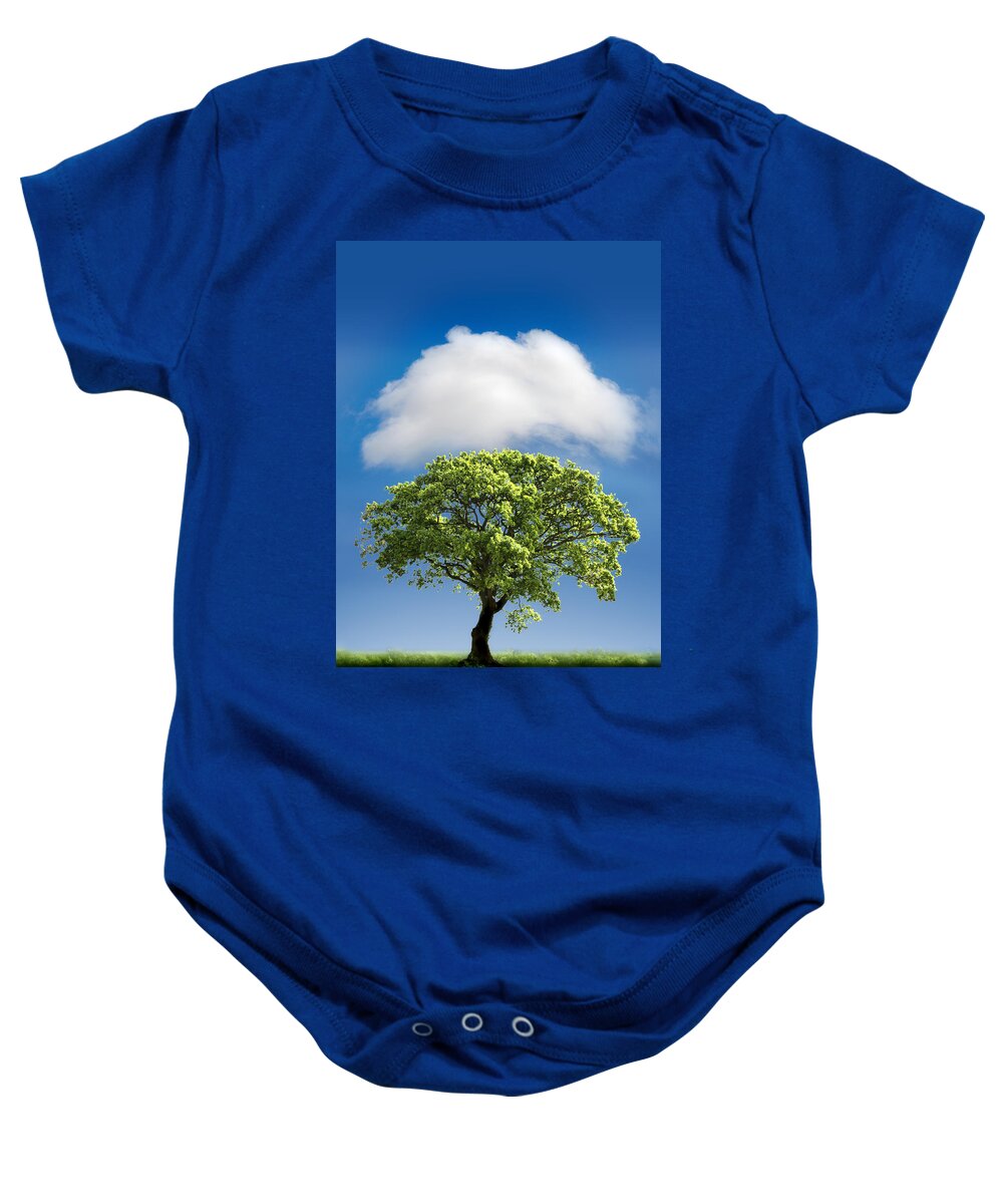 Tree Baby Onesie featuring the photograph Cloud Cover by Mal Bray