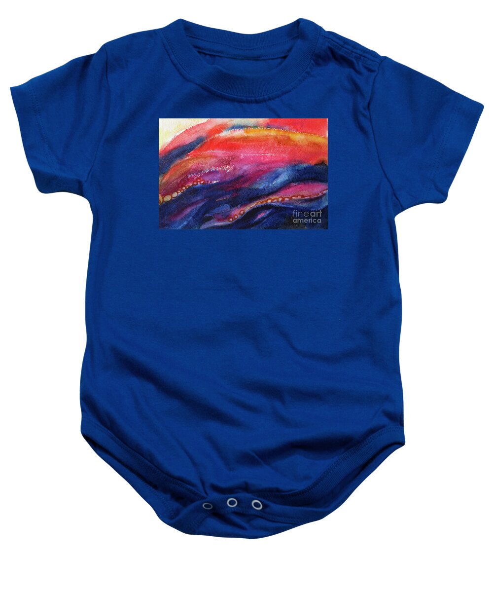 Painting Baby Onesie featuring the painting Coatings and Deposits of Color by Kathy Braud