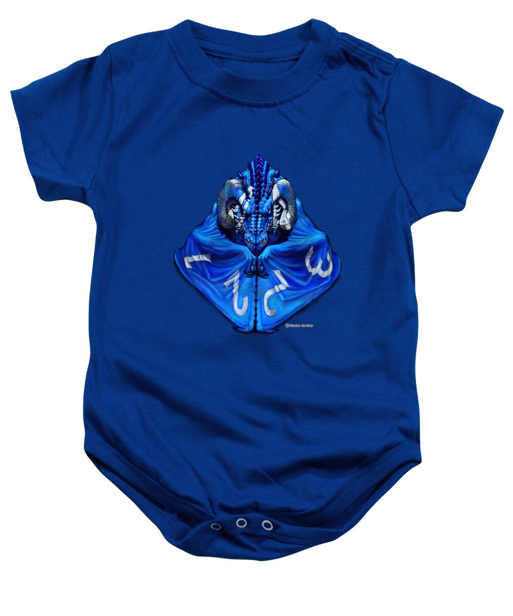 T-shirt Baby Onesie featuring the digital art D4 dRAGON t-shirt by Stanley Morrison