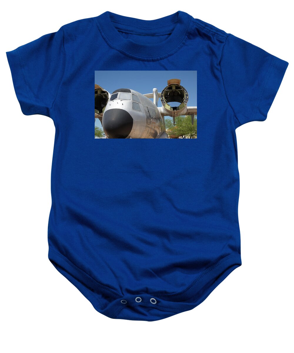 Plane Baby Onesie featuring the photograph Engine Gone #62 by Raymond Magnani