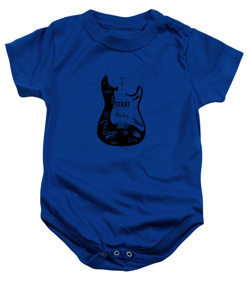 Fender Stratocaster Baby Onesie featuring the photograph Fender Stratocaster 59 by Mark Rogan