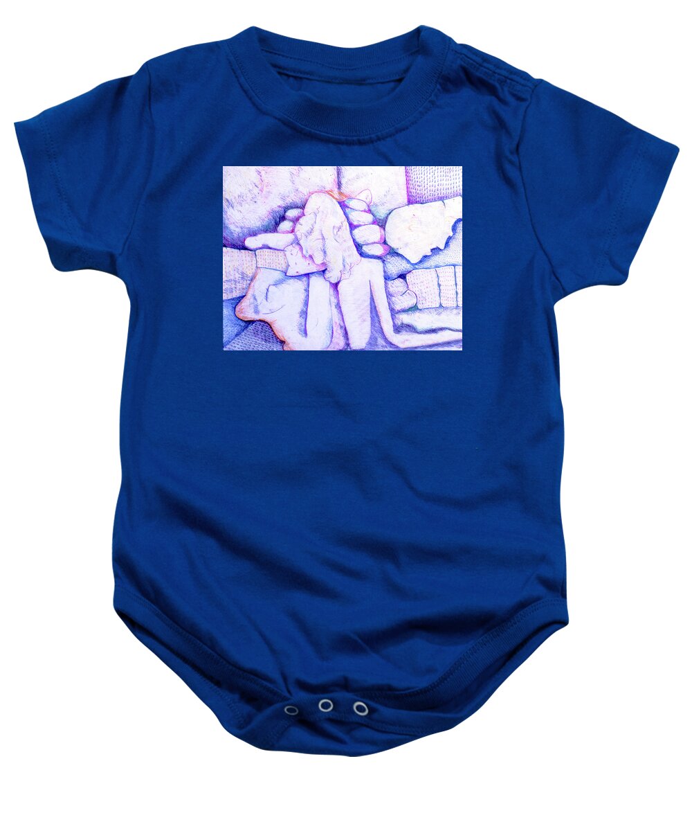 Abstract Baby Onesie featuring the photograph Figure Drawing by Rod Whyte