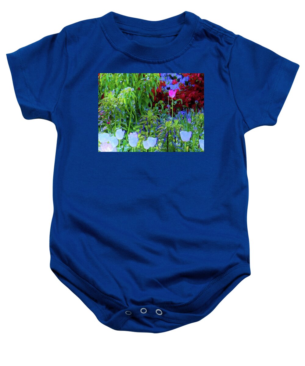 Nature Baby Onesie featuring the painting Forest Flowers Different One by Susanna Katherine
