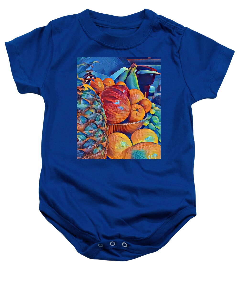 Fruit Baby Onesie featuring the digital art Fruit of Life by Art By Naturallic