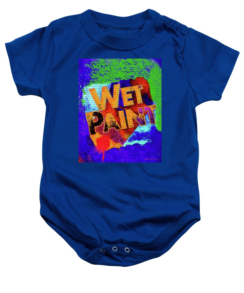 Sign Baby Onesie featuring the digital art Good to Know by Pennie McCracken - Endless Skys