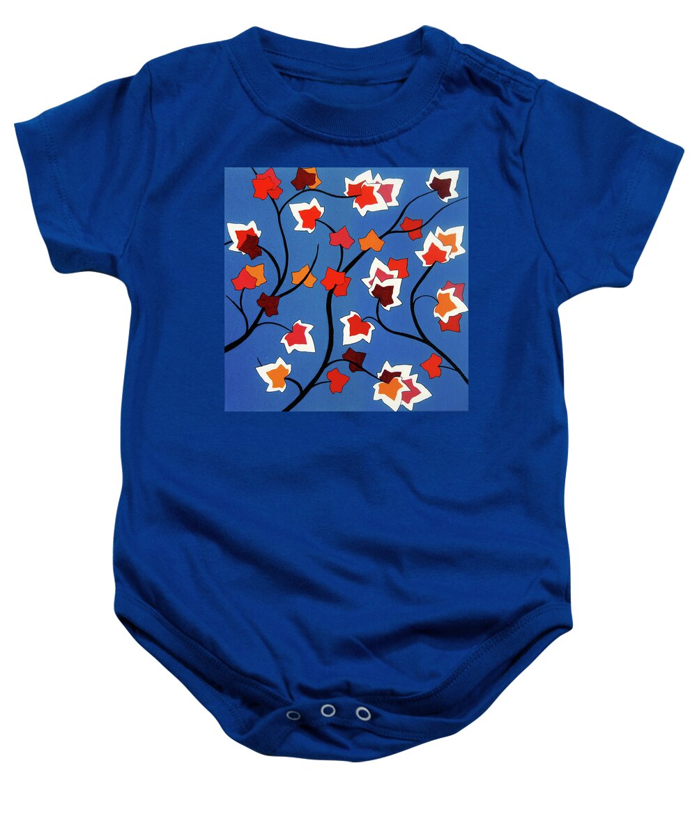 Nature Baby Onesie featuring the painting Green Shoots Of Recovery by Oliver Johnston