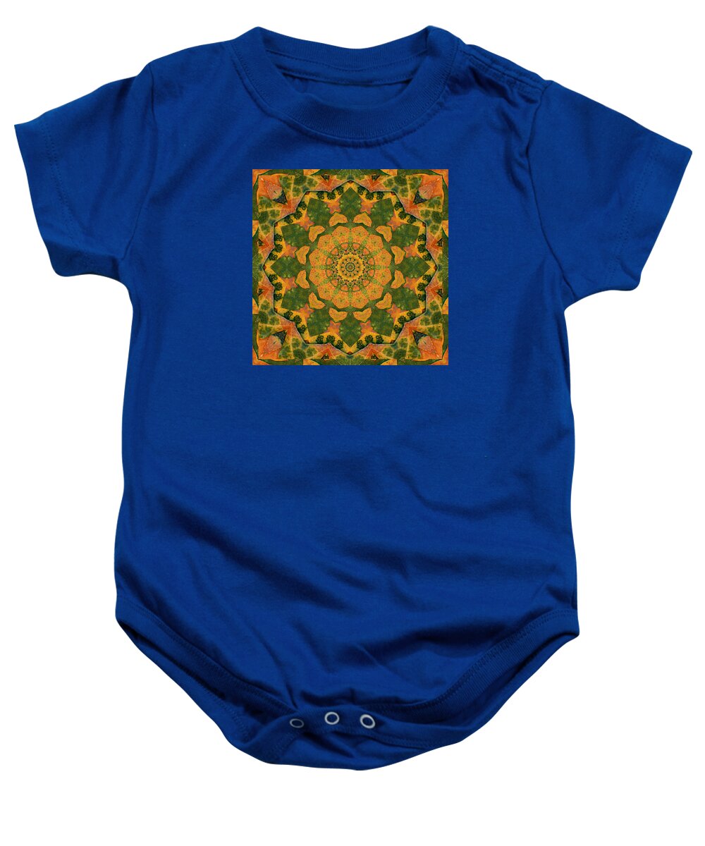 Mandalas Baby Onesie featuring the photograph Healing Mandala 9 by Bell And Todd