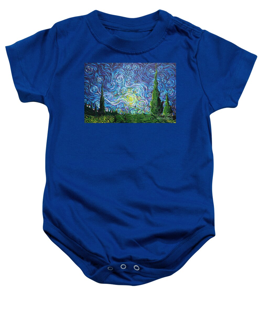 Landscape Baby Onesie featuring the painting I Dream Of Tuscany by Stefan Duncan
