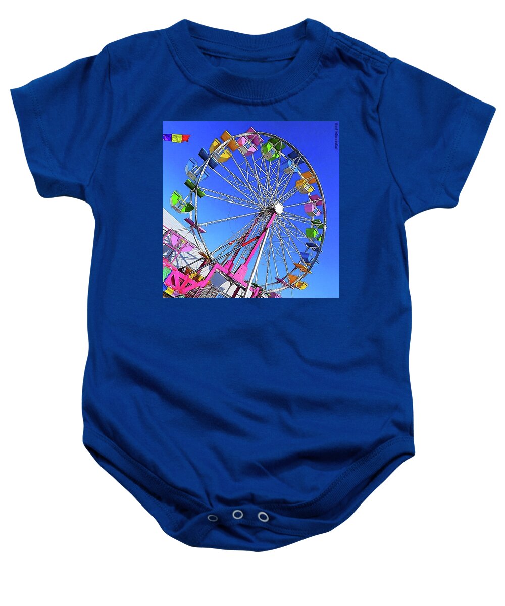 Wheel Baby Onesie featuring the photograph #instafun At The #austin by Austin Tuxedo Cat