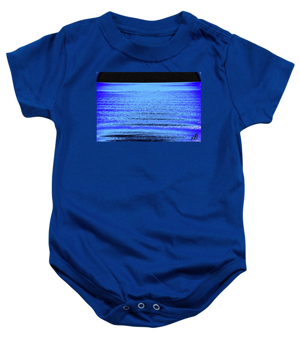 Abstract Baby Onesie featuring the photograph Into the Ocean Void by Gina O'Brien