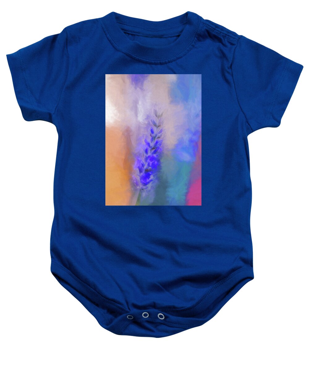 Lavender Baby Onesie featuring the digital art Lavender Flare by Terry Davis