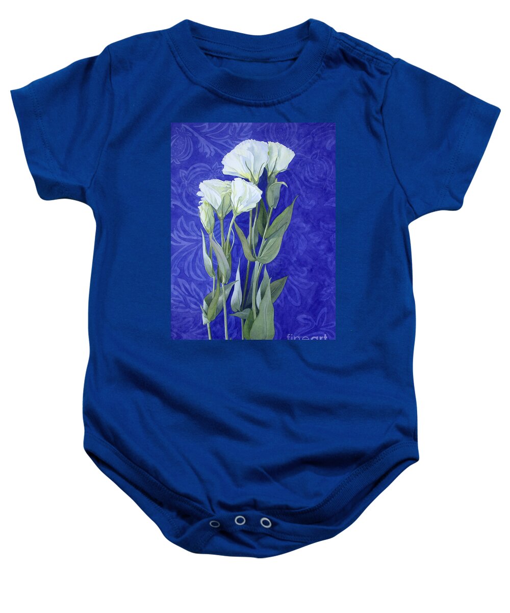 Flowers Baby Onesie featuring the painting Life's a Joy 2 by Jan Lawnikanis
